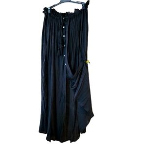 SO ME Black Maxi Skirt Flowy Boho Women's Large